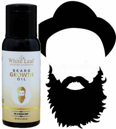 White Leaf Best Beard Styling Oil, Matte with Almond Oil for Soft Smooth Dark Beard for Men Hair Oil