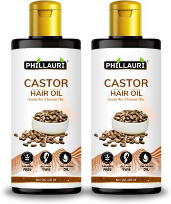 Phillauri Castor Oil Cold Pressed To Support Hair Growth  Hair Oil