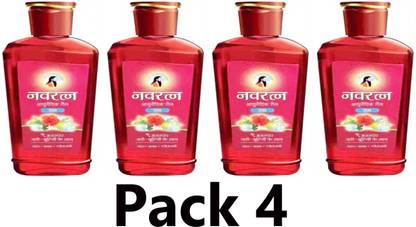 Navratna Ayurvedic Red Cool Hair Oil 200ml 4pc Hair Oil