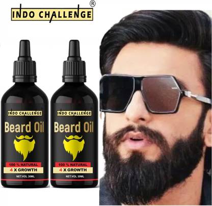 INDO CHALLENGE Pure Beard Growth Hair Oil 100% Natural Oil Used Beard oil  Hair Oil