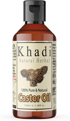 khadi natural herbal Pure and Natural Castor Oil 100 ml Hair Oil