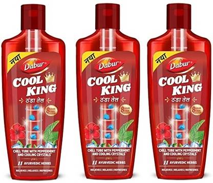 Dabur Cool King Thanda Tel, 87ml(Pack 3) Hair Oil