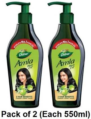 Dabur Amla (Strong, Long, Thick) 550X2 Hair Oil