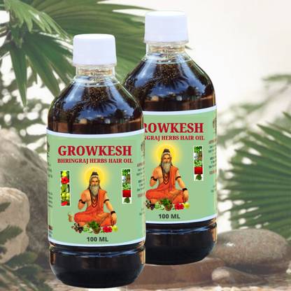 Growkesh Bhringraj Best Long Hair & Hair fall Control Hair Oil