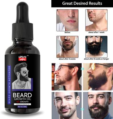 Urban Men Men Strong Beard & Moustache Oil - With Vitamin E and Almond Oil  Hair Oil