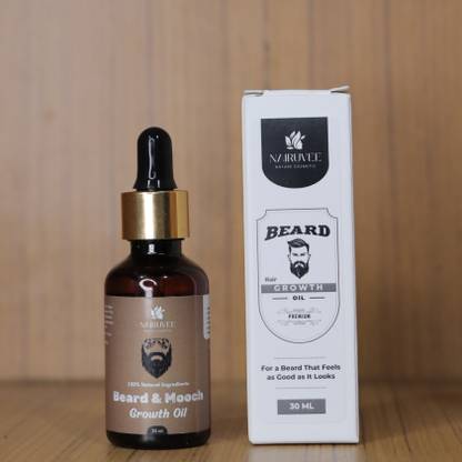 NAIRUVEE NrV Men Beard & Mooch Growth Oil - 30ml, No Harmful Chemicals Hair oil Hair Oil