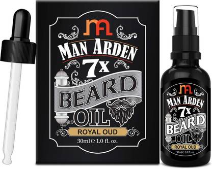 Man Arden 7X Beard Oil (Royal Oud), 7 Premium Oils For Beard Growth & Nourishment Hair Oil