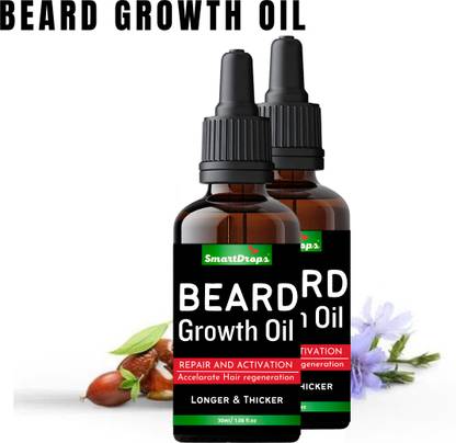 smartdrops Beard Growth Oil | Beard growth oil for men | For faster beard growth Hair Oil