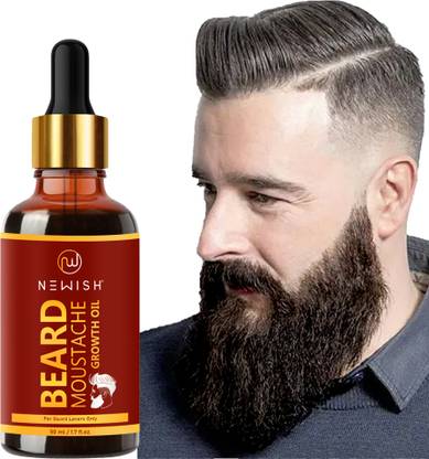 NEWISH : Beard and Moustache Growth Oil For Men |50 ml| Hair Oil
