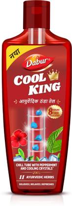 Dabur Ayurvedic Cool King | Thanda Tel | Up to 8 hours of refreshing relaxation Hair Oil