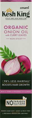 Kesh King Organic Onion Oil With Curry Leaves | Reduces Hair Fall Upto 98% Hair Oil  (200 ml) at Rs. 240
