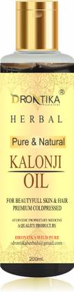 drontika Premium Cold Pressed Herbal Kalonji Oil - Virgin Grade  Hair Oil