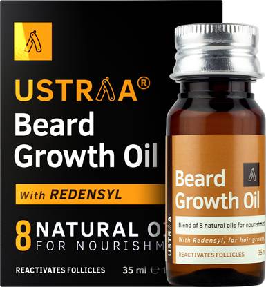USTRAA Beard Growth Oil with mix of 8 natural oils and Redensyl Hair Oil