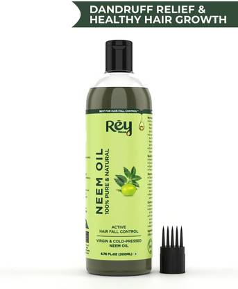 Rey Naturals Neem Oil - 100% Pure, Natural & Cold Pressed for Dandruff & Scalp Infection Hair Oil