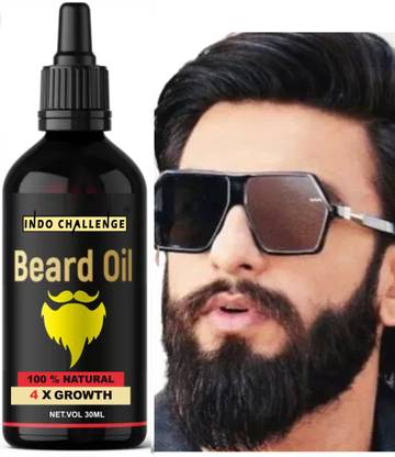 INDO CHALLENGE Pure Beard Growth Hair Oil 100% Natural Oil Used Beard oil  Hair Oil