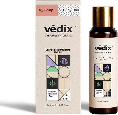 Vedix Customized Ayurvedic Vanya Root Stimulating Hair Oil for Dry Scalp - Curly Hair Hair Oil