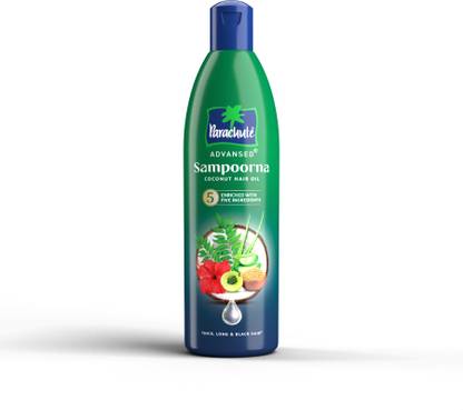 Parachute Advansed Sampoorna Coconut Hair Oil with 5 Special Herbs, For Long, Thick & Black Hair Hair Oil