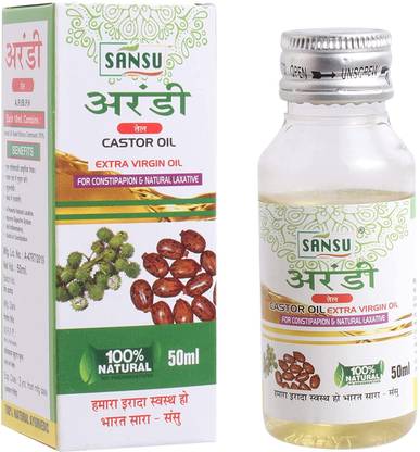 Sansu Castor Oil For Hair and Skin Hair Oil (50ml*3) Hair Oil