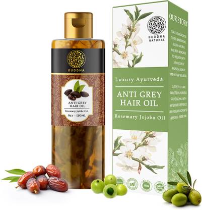 buddha natural Anti Grey - For Premature Greying and Natural Hair Color Hair Oil