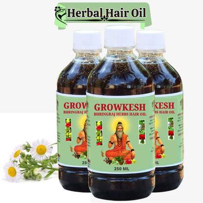 Growkesh Bhringraj Hair Oil for Long & Strong Herbal Hair Oil