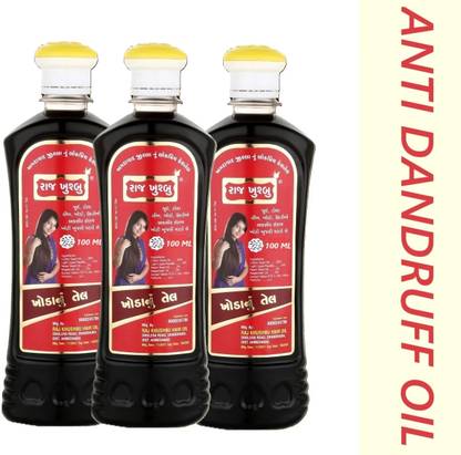 RAJ KHUSHBU Anti-Lice & Anti-Dandruff Hair Oil– Kills Lice, Stops Dandruff(PACK OF 03) Hair Oil