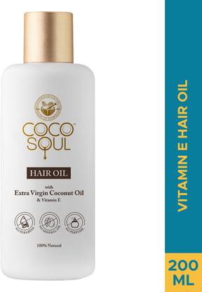 Coco Soul Vitamin E Hair Oil with Extra Virgin Coconut Oil, Almond, Argan & Jojoba Oil Hair Oil