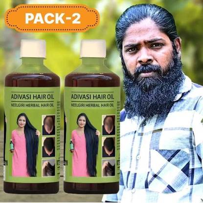 Adivasi 100%NILGIRI HAIR OIL AMLA REETHA HERBAL HAIR OIL @ 250ML@2 (PACK OF 2) Hair Oil