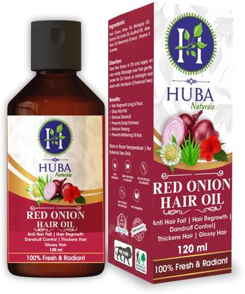 Huba 100% Pure Red Onion Oil For Hair Regrowth & Hair Fall Control Hair Oil