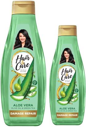 HAIR & CARE Damage Repair Non-Sticky with Aloe Vera, Olive Oil & Green Tea Hair Oil