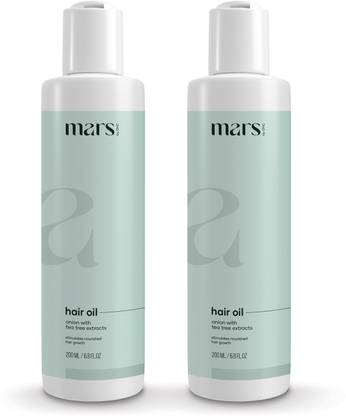 mars by GHC Hair Growth Oil With Onion, Bhringraj, Tea Tree, Brahmi & Jojoba Oil For Healthy Hair Growth, Anti-dandruff & Control Hair Fall, No Minerals & Silicones Hair Oil