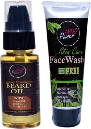 INDOPOWER ZhH 239-ABSOLUTE NOURISHMENT BEARD OIL 30ml. + SKIN CARE FACE WASH 100g.