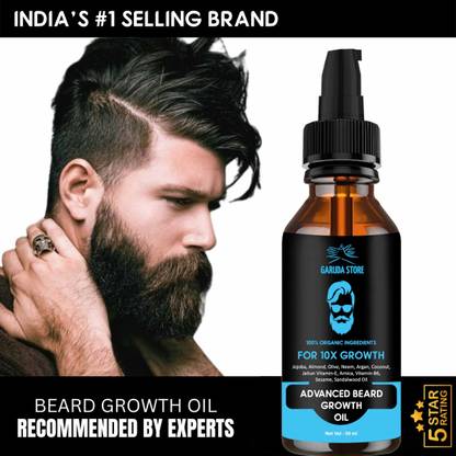 Garuda Store Beard Growth oil for mens, patchy beard growth oil, dadhi badhane ka oil man Hair Oil