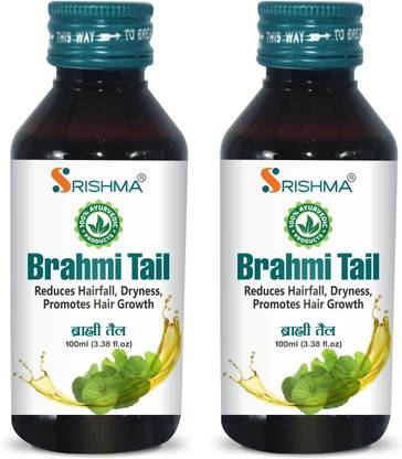 Srishma Ayurvedic Brahmi Oil - Reduces Hairfall, Dryness, Promotes Hair Growth Hair Oil
