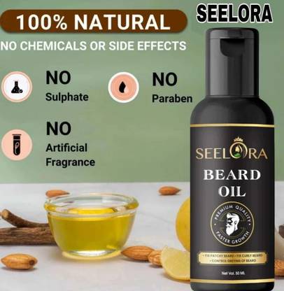 seelora Beard Illuminating Serum Beard Growth Oil For Men Hair Oil (100 ml) pack -2 Hair Oil