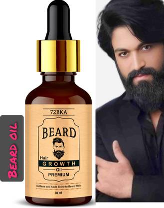 72BKA Beard Oil for Growing Beard Faster with Almond & Thyme, 100% natural m66 Hair Oil