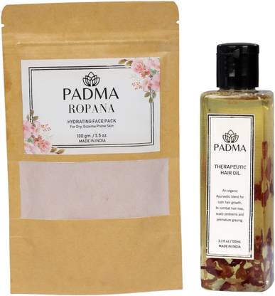 Padma Hair Oil for Hair Growth, Scalp Renewal & ROPANA Hydrating Face Pack Hair Oil