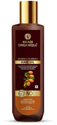 khadi ORGANIQUE Ayurvedic Argan Hair Oil with Rosemary for Control hair Fall & Hair Growth Hair Oil