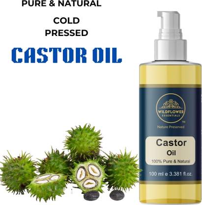 Wildflower essentials Coldpressed Castor Oil For Thick Hair / Eyebrows / Lashes / Nourishing Hair Oil