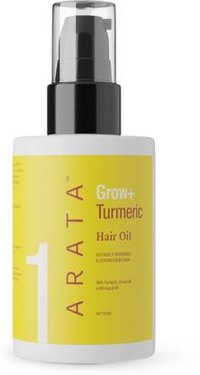 ARATA Grow+ Turmeric Hair Oil|Boosts Hair Growth| Reduces Breakage & Nourises Hair Oil