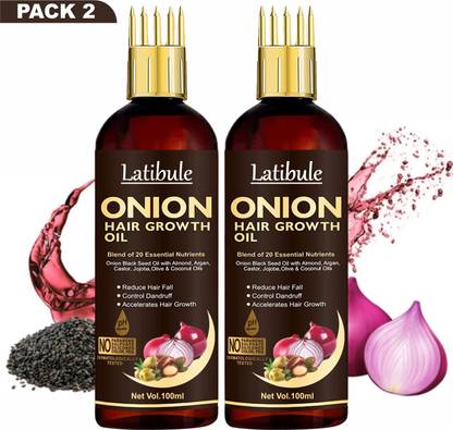 Latibule Black Seed Onion Hair Oil - WITH COMB APPLICATOR - Regrowth Aryuvedic  Hair Oil