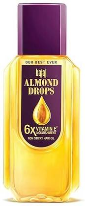 BAJAJ Almond Drops Hair Oil | Non-Sticky Hair Oil For Hair Fall Control 190ml Hair Oil