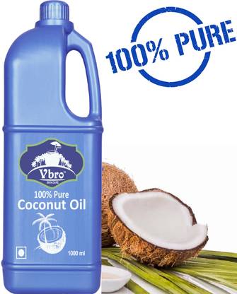 VBRO SKINCARE 100 % Pure Coconut Hair Oil - 1L | Nourishes Hair & Scalp Hair Oil