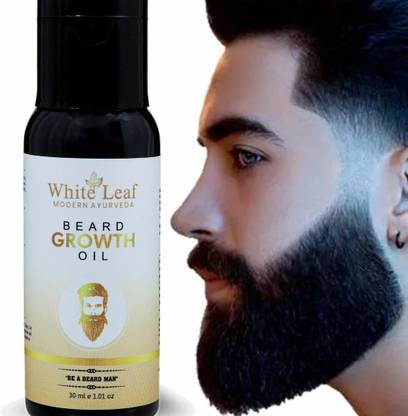 White Leaf Man Beard Growth Oil Organic Beard and Moustache Hair Growth Oil, 30ml Hair Oil
