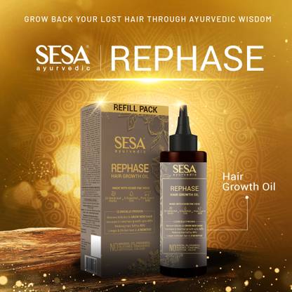 SESA Rephase Ayurvedic Oil for Hair Growth| Clinically Proven (Refill Pack) Hair Oil