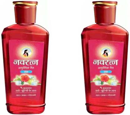 Navratna Ayurvedic Red Cool Hair oil 500ml 2pc Hair Oil