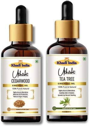 Utkrisht Khadi Cedarwood & Tea Tree Essential Hair Oil – Anti-Dandruff & Strengthen Roots Hair Oil