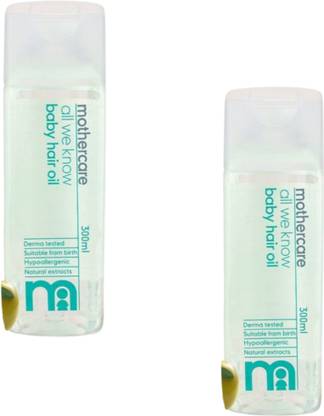 Mothercare ALL WE KNOW BABY HAIR OIL 300ML EACH (PACK-2) Hair Oil