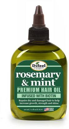 Difeel osemary and Mint Premium Hairr Oil with Biotin 7.1 oz Hair Oil