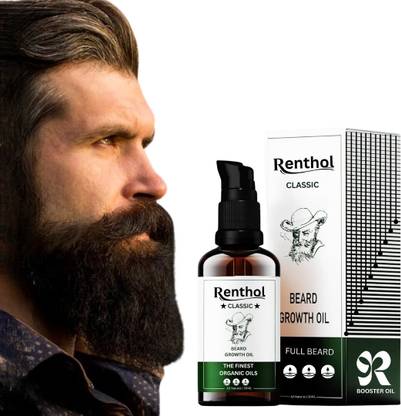 Renthol Fast & Advanced Beard & Mustache Growth Oil for Men | Chemical Free Beard Care Hair Oil