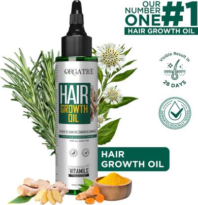 Orgatre Hair Growth Oil For Anti-Dandruff & Reduce Hair fall With Bhringraj Hair Oil